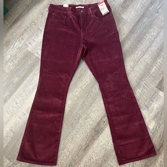 Levi's 725 High Rise Bootcut Corduroy Jeans in Windsor Wine- Size 33x32 - Picture 3 of 11